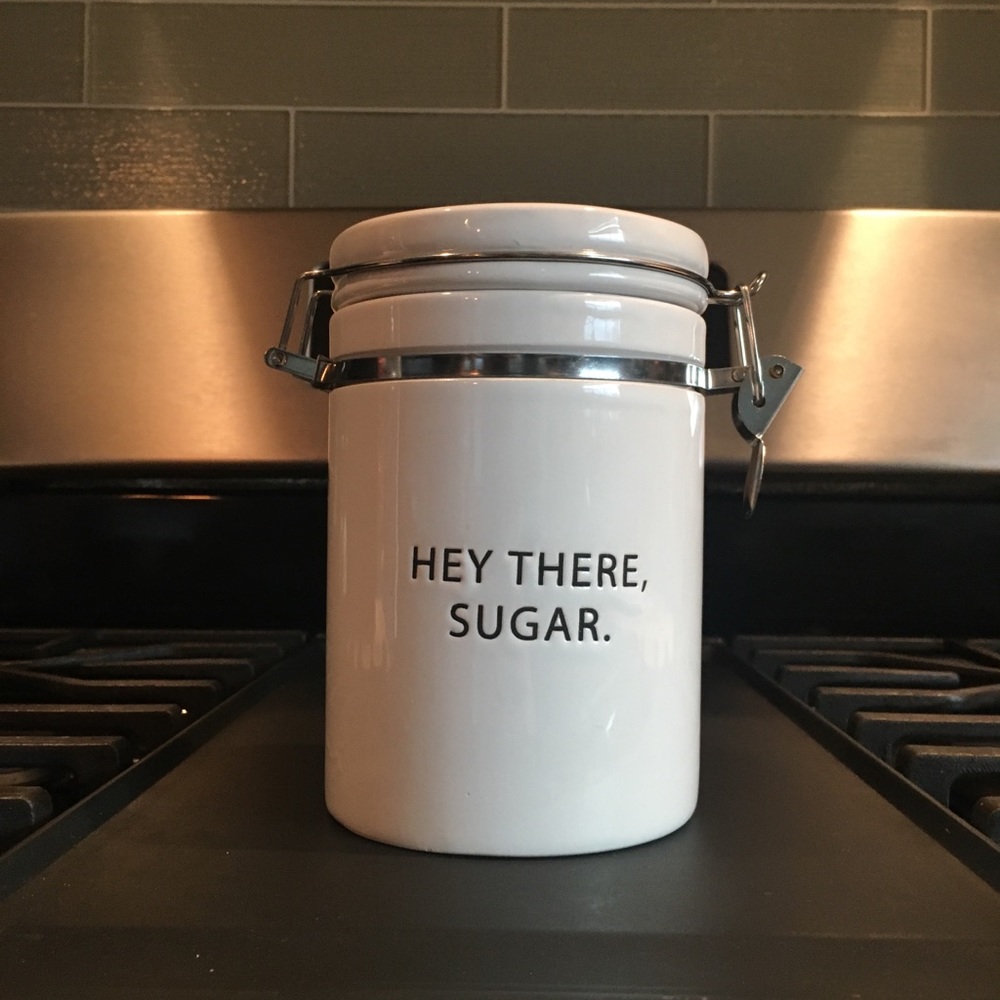 "Hey There, Sugar." Ceramic Sugar Jar
